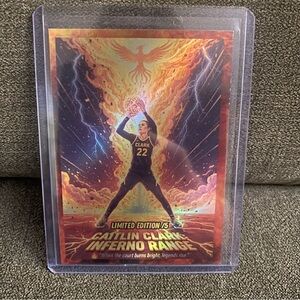 Custom Caitlin Clark Inferno Range beam parallel /5 card! Fever WNBA